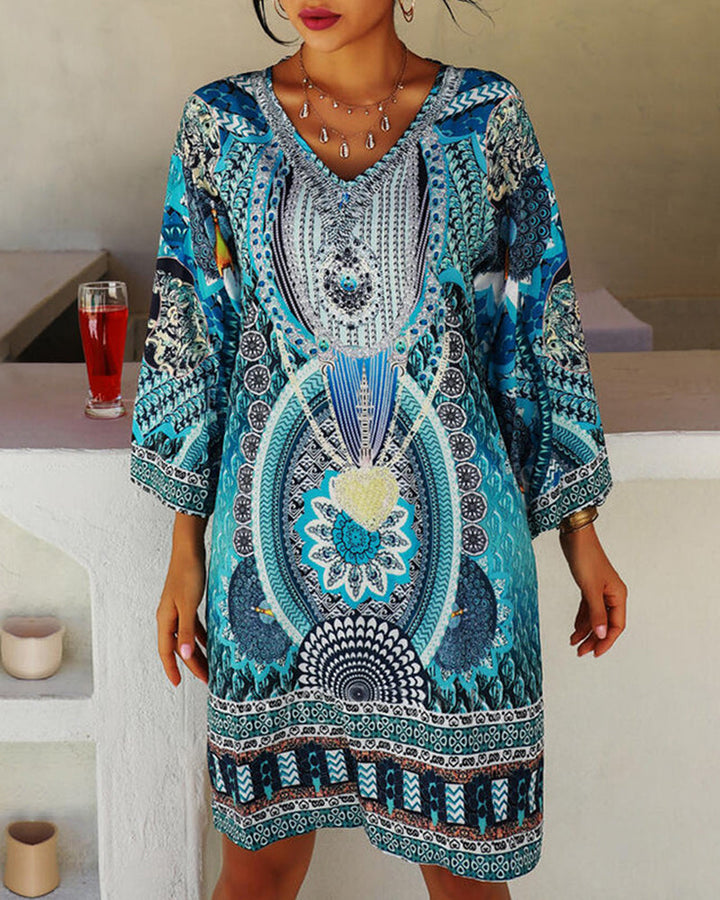 Emilia – Vestido boho estampado