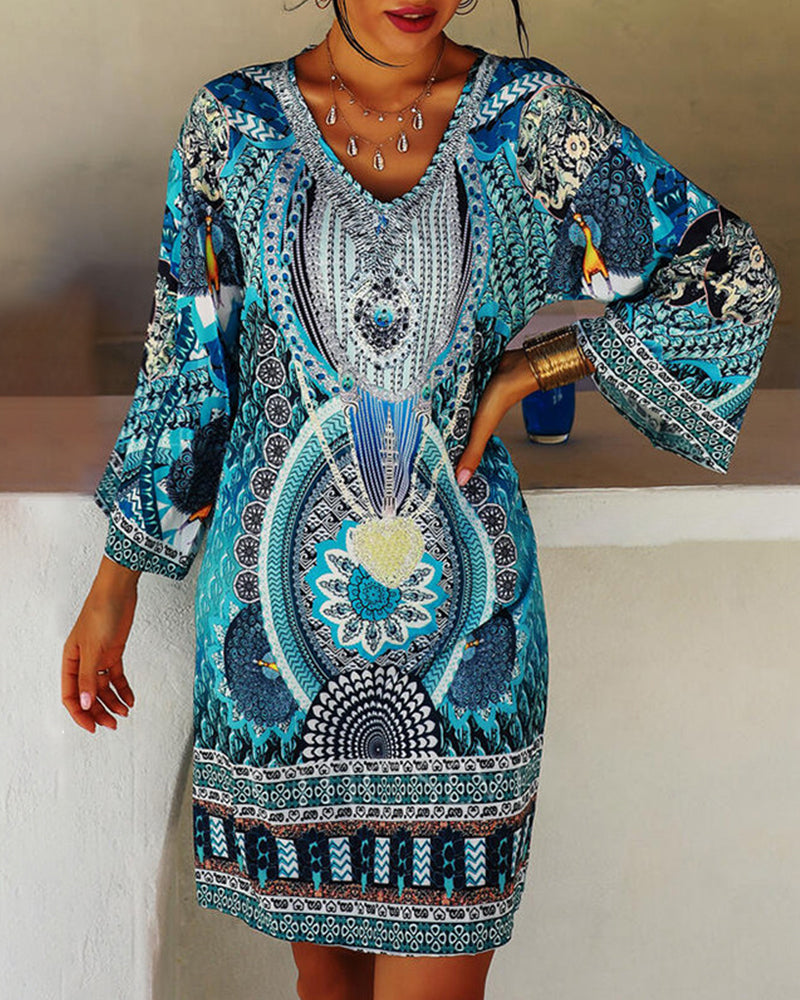 Emilia – Vestido boho estampado