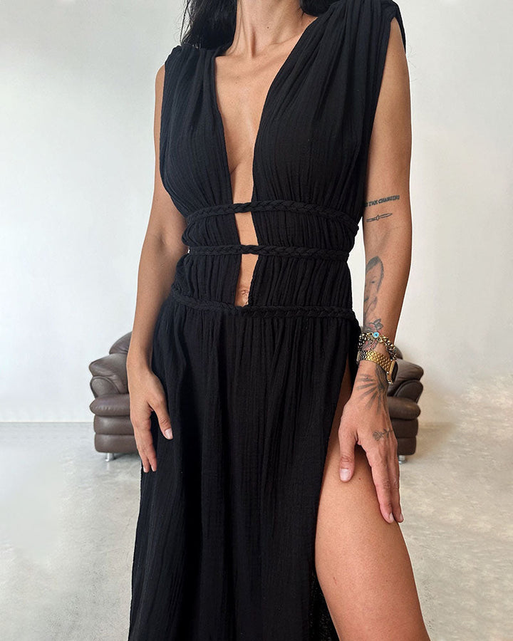 Zoe – Vestido boho con abertura