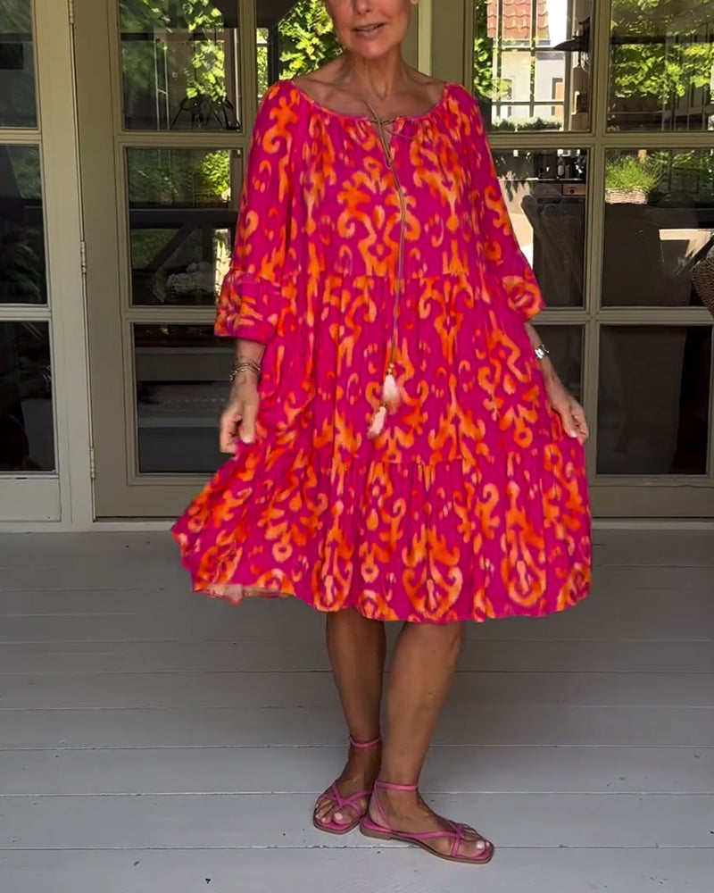 Rita – Vestido boho estampado