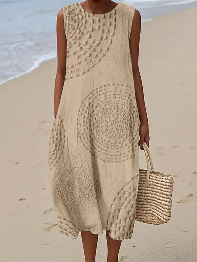Luciana™ | Vestido de Lino Mediterráneo