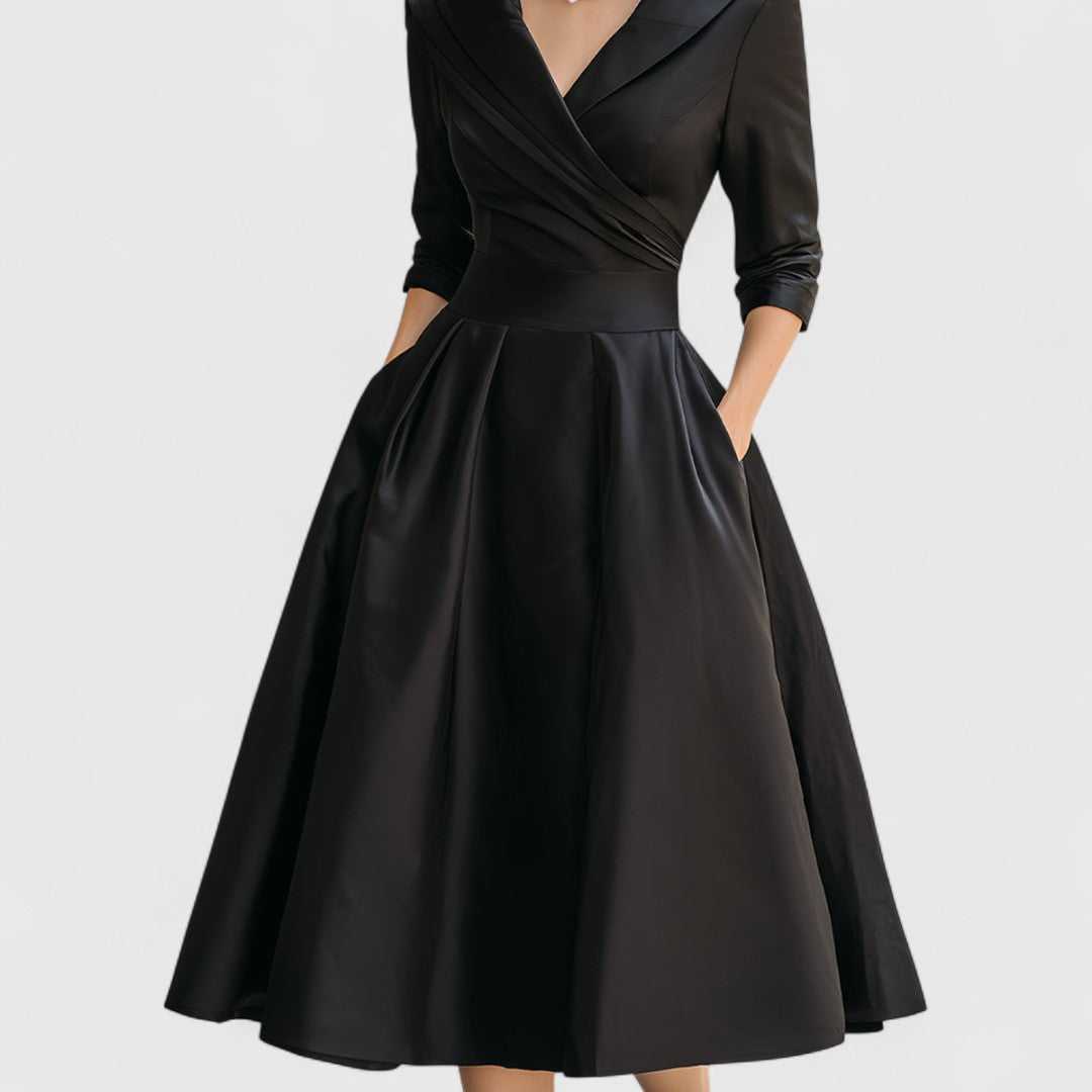 Rosalie | Elegante vestido midi con un ligero brillo