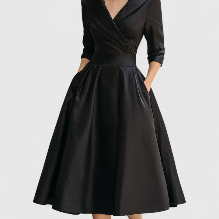 Rosalie | Elegante vestido midi con un ligero brillo