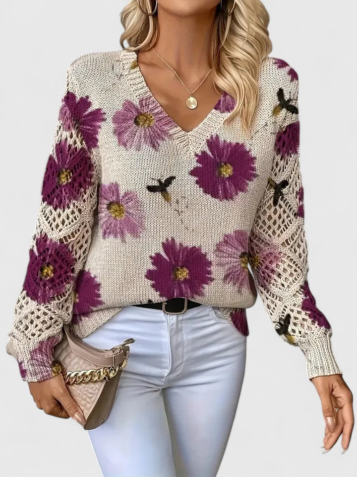 Aurélie | Suéter Elegante con Estampado Floral