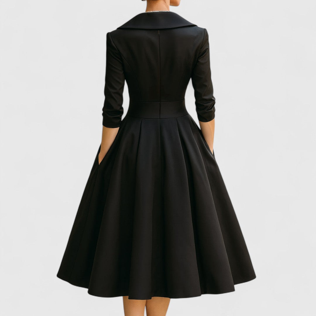 Rosalie | Elegante vestido midi con un ligero brillo