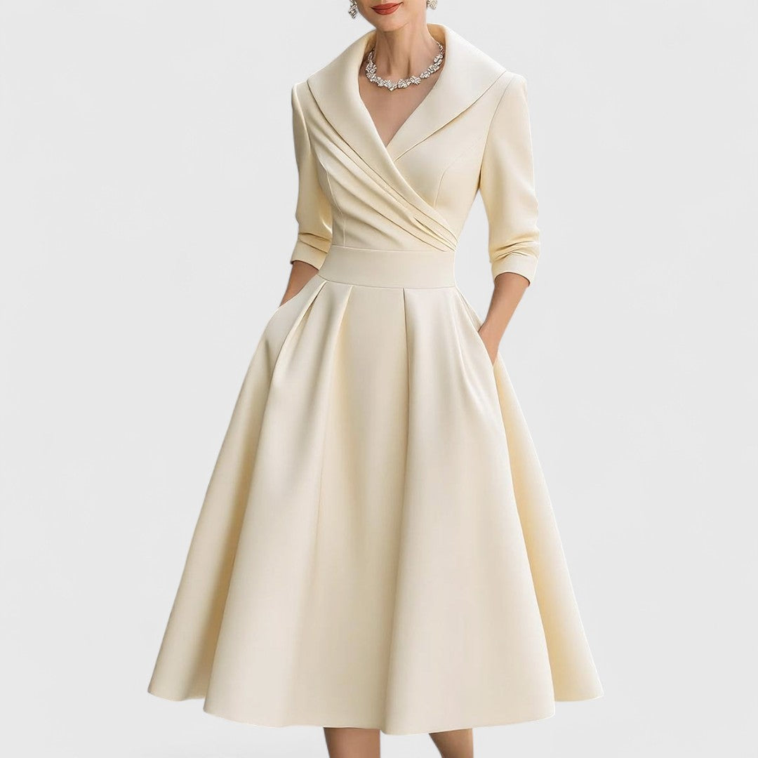 Rosalie | Elegante vestido midi con un ligero brillo