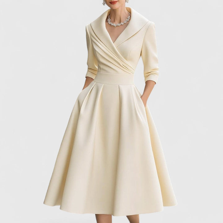 Rosalie | Elegante vestido midi con un ligero brillo