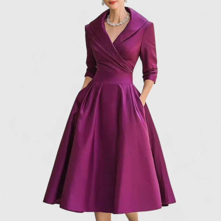 Rosalie | Elegante vestido midi con un ligero brillo