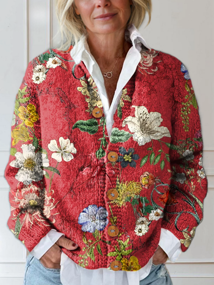 Giulia | Cardigan Elegante con Estampado Floral