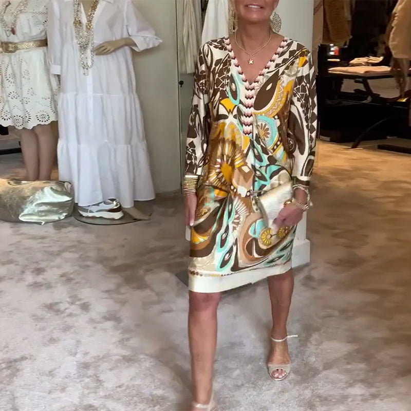 Marta – Vestido boho estampado solar