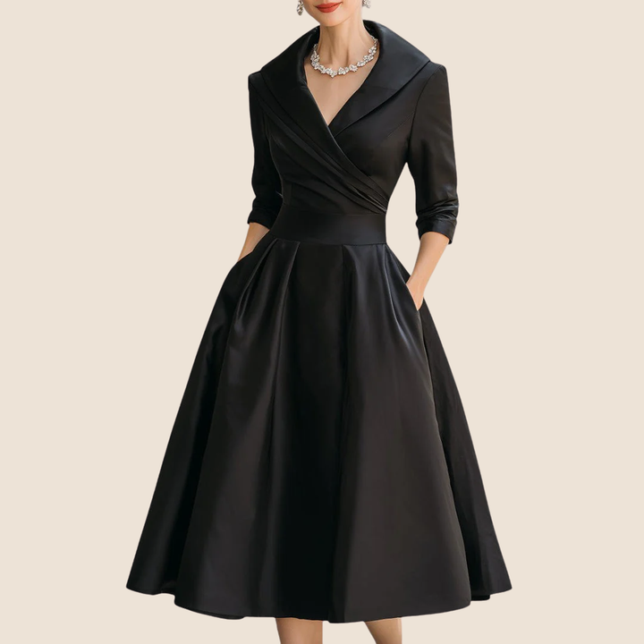 Rosalie | Elegante vestido midi con un ligero brillo