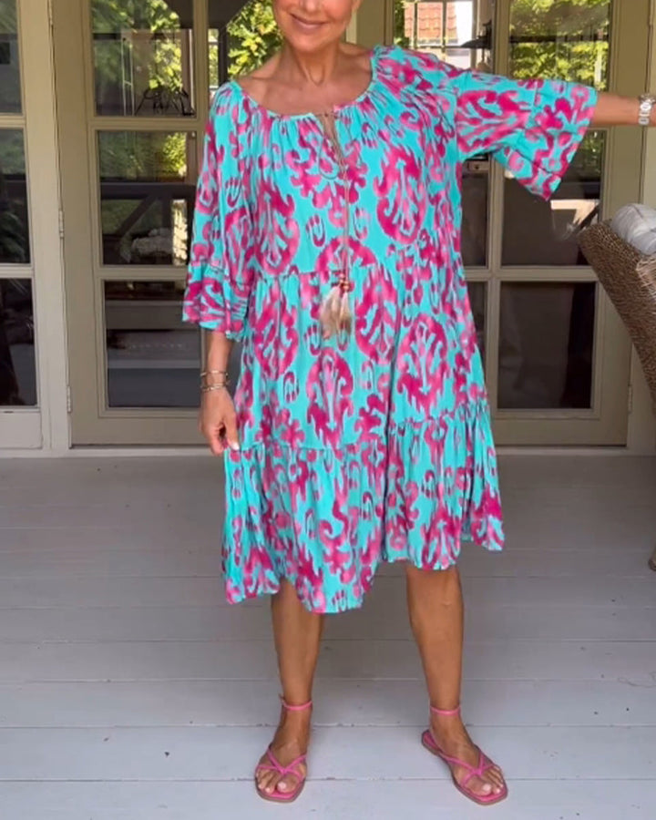 Rita – Vestido boho estampado