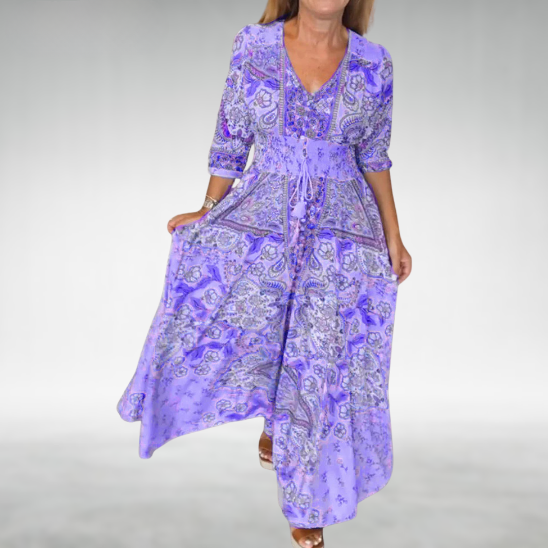 Amara – Vestido boho maxi