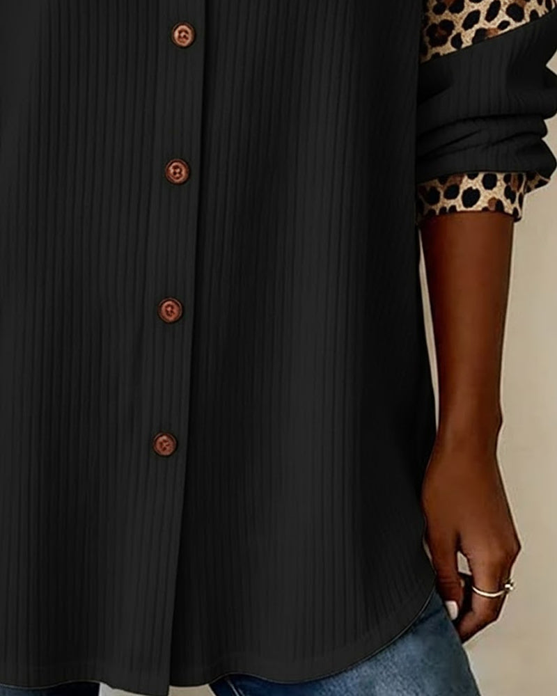 Jordana™ | Camisa Elegante con Estampado de Leopardo