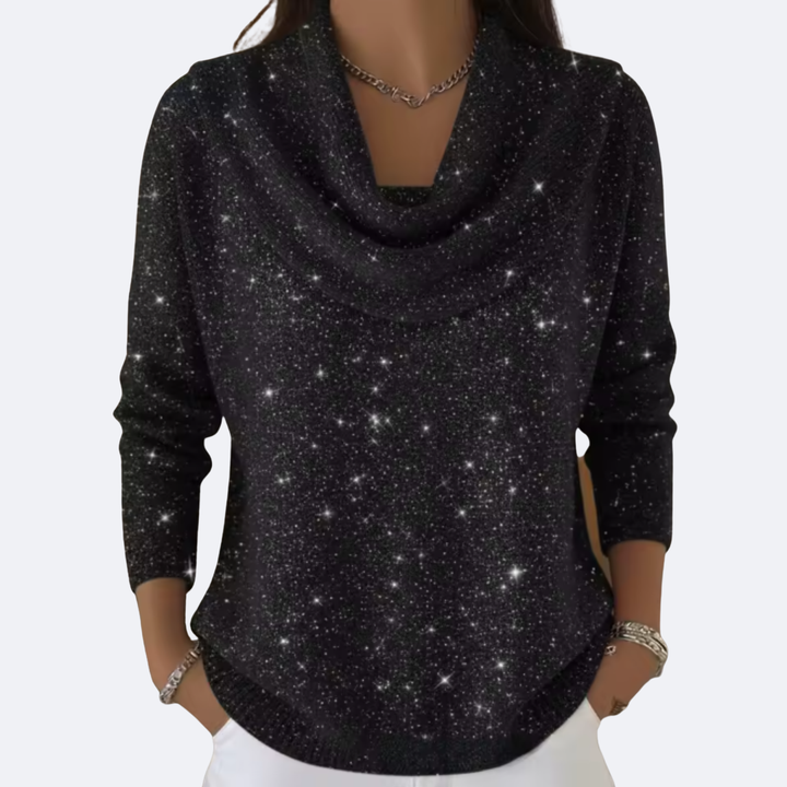 LANA - Jersey Elegante con Detalles Brillantes