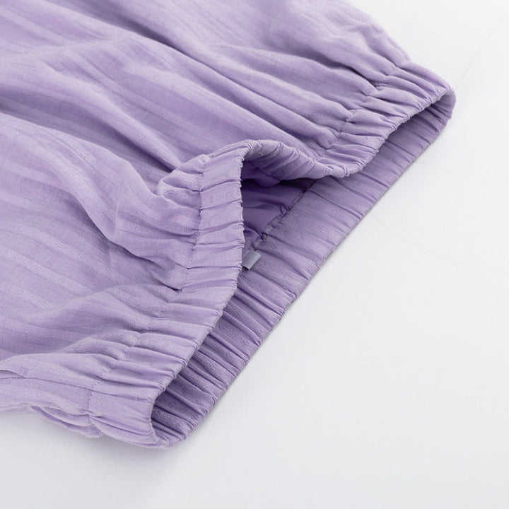 Yselia - Conjunto de dos piezas fluido con camisa y pantalones cortos