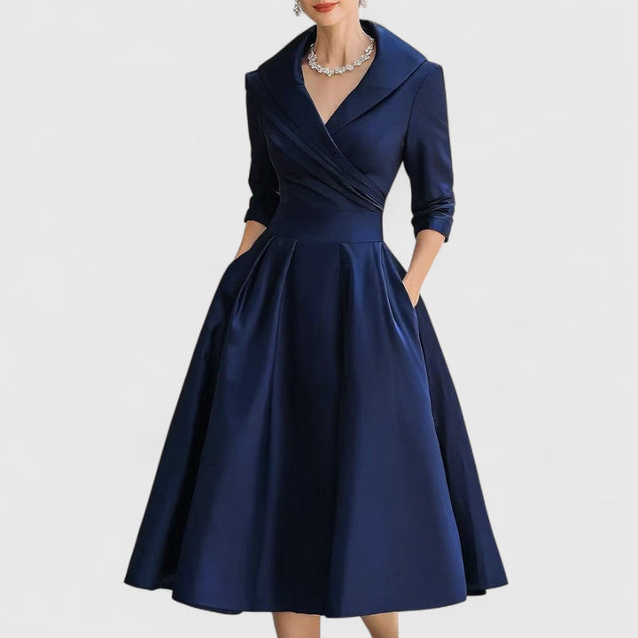 Rosalie | Elegante vestido midi con un ligero brillo