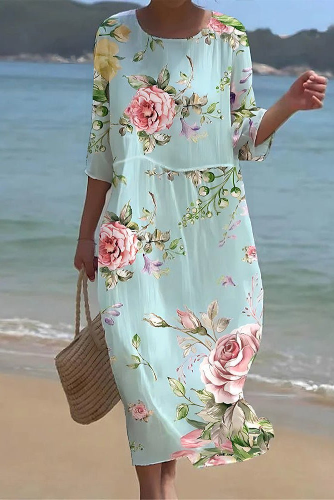 Giorgia – Vestido boho floral al atardecer