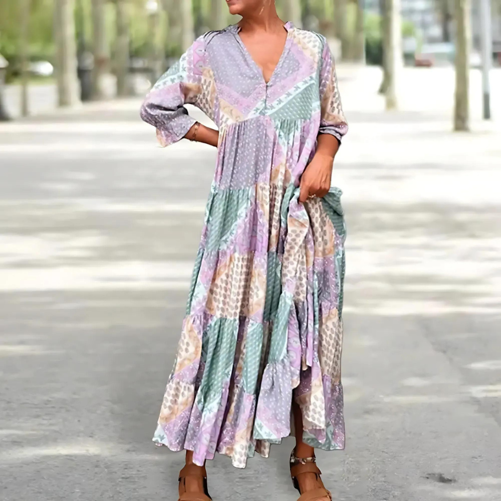 Floriana – Vestido boho estampado