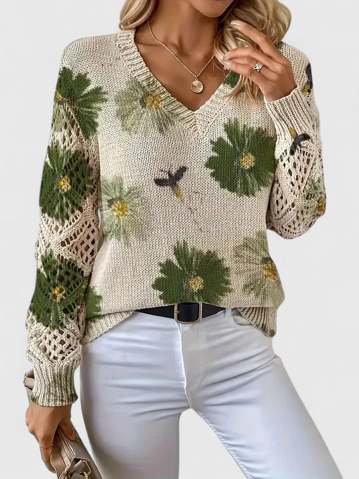 Aurélie | Suéter Elegante con Estampado Floral