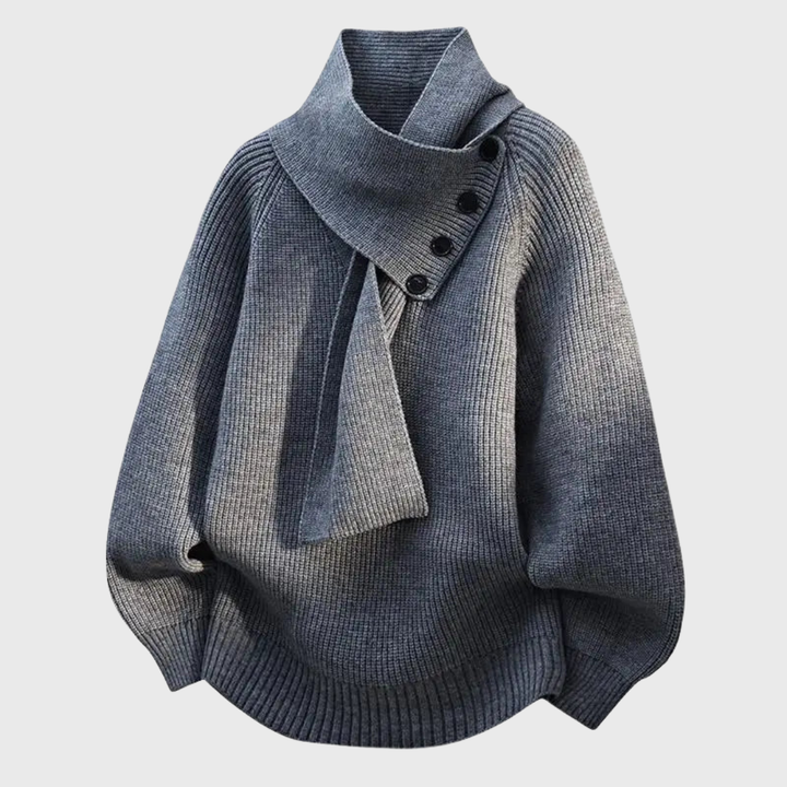 Elisa | Suéter Elegante con Cuello de Bufanda