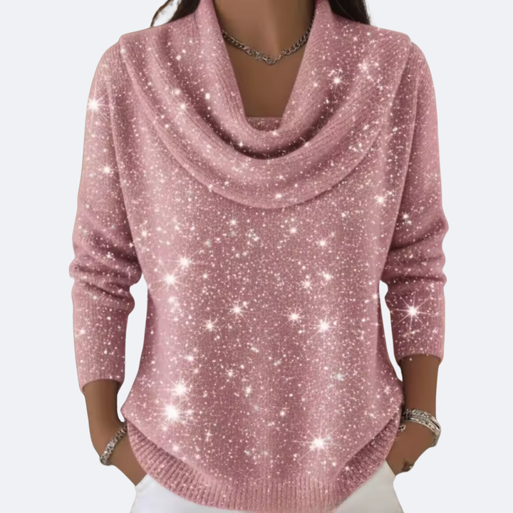 LANA - Jersey Elegante con Detalles Brillantes
