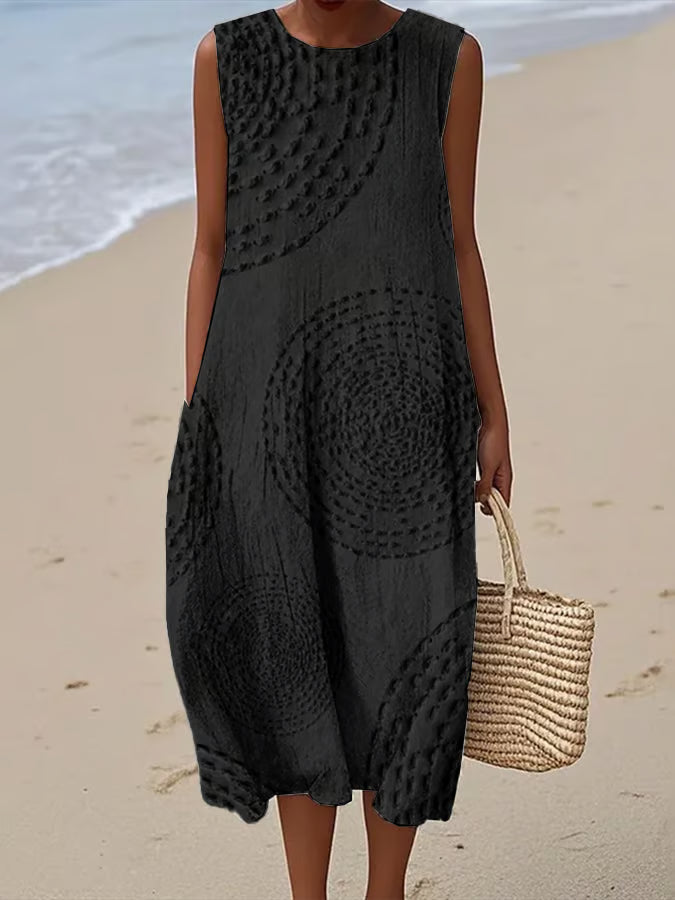 Luciana™ | Vestido de Lino Mediterráneo