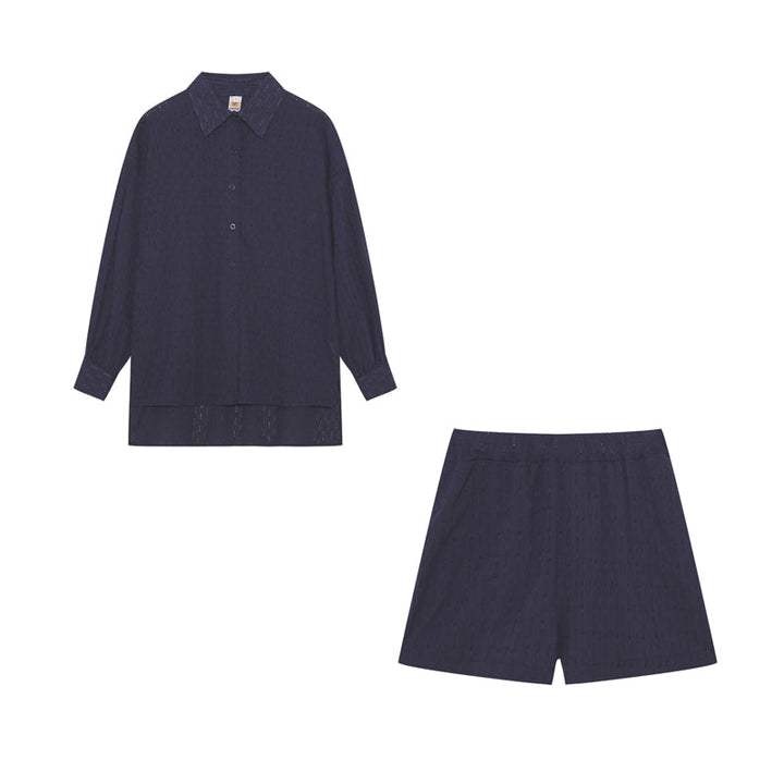 Elizabeth - Conjunto de dos piezas fluido con camisa y pantalones cortos