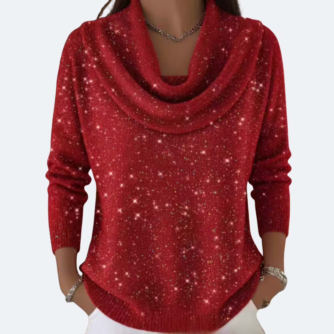 LANA - Jersey Elegante con Detalles Brillantes