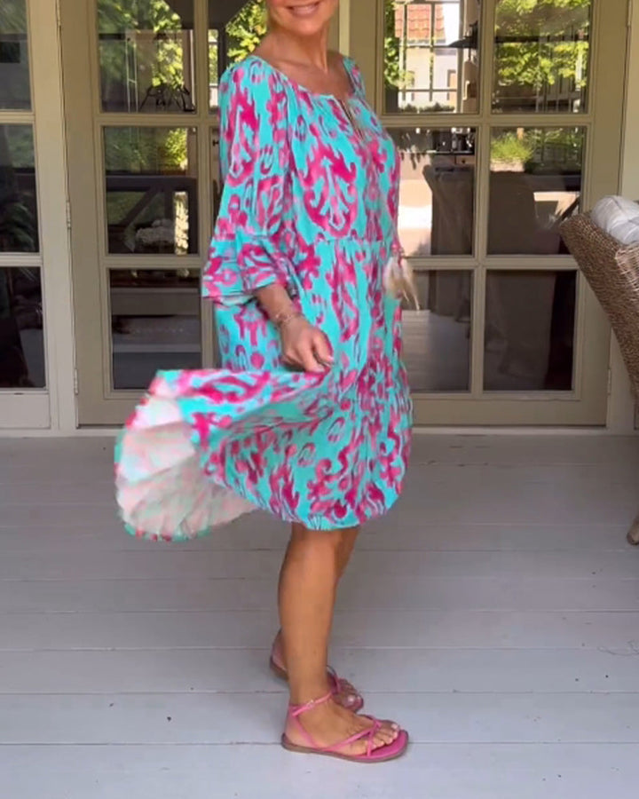 Rita – Vestido boho estampado