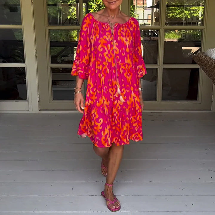 Rita – Vestido boho estampado