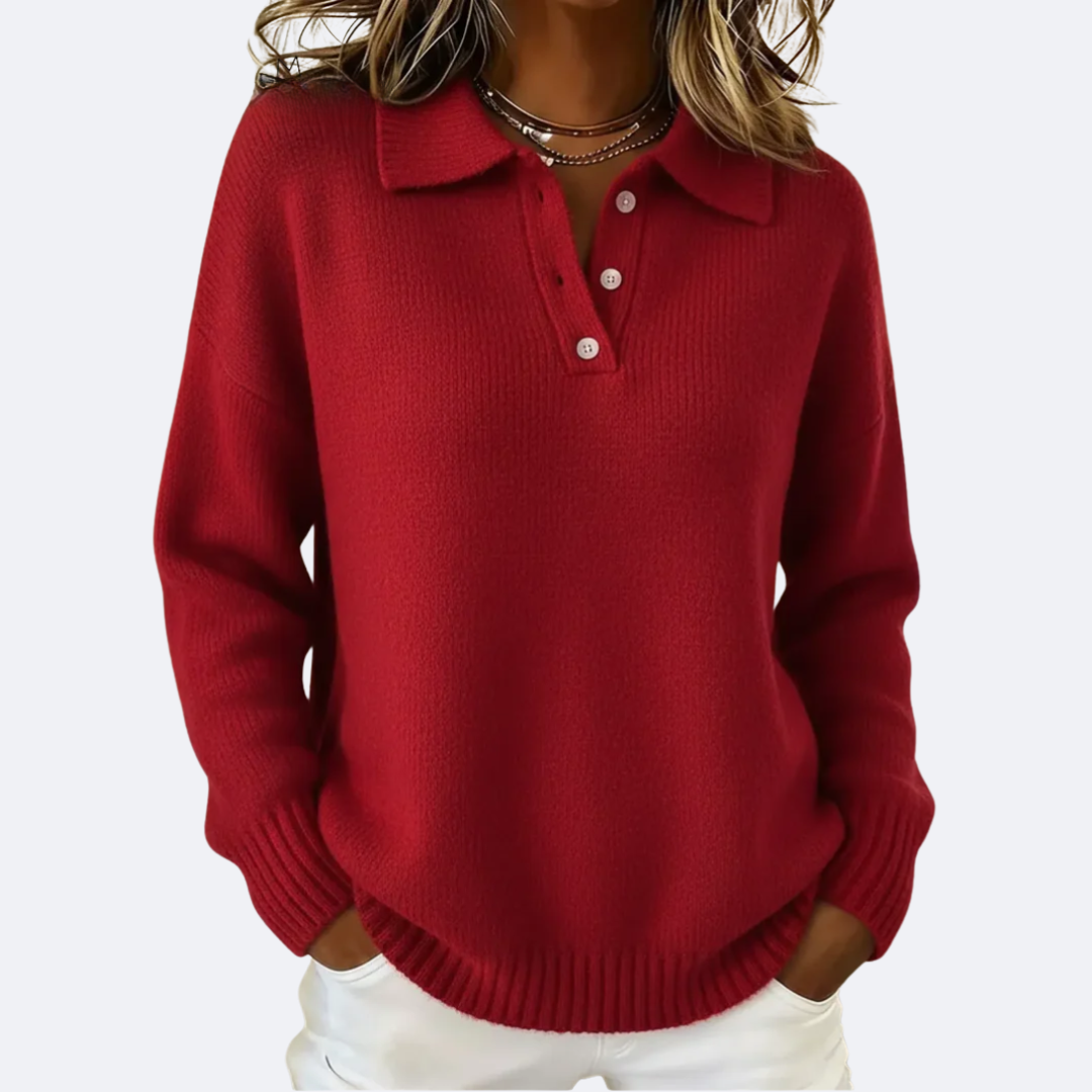 OLIVIA - Suéter Suave con Cuello Polo
