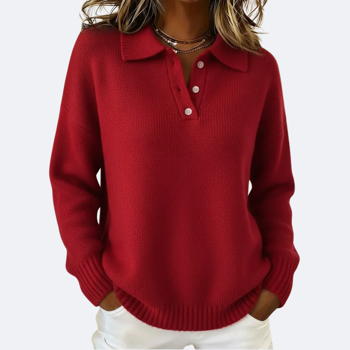 OLIVIA - Suéter Suave con Cuello Polo