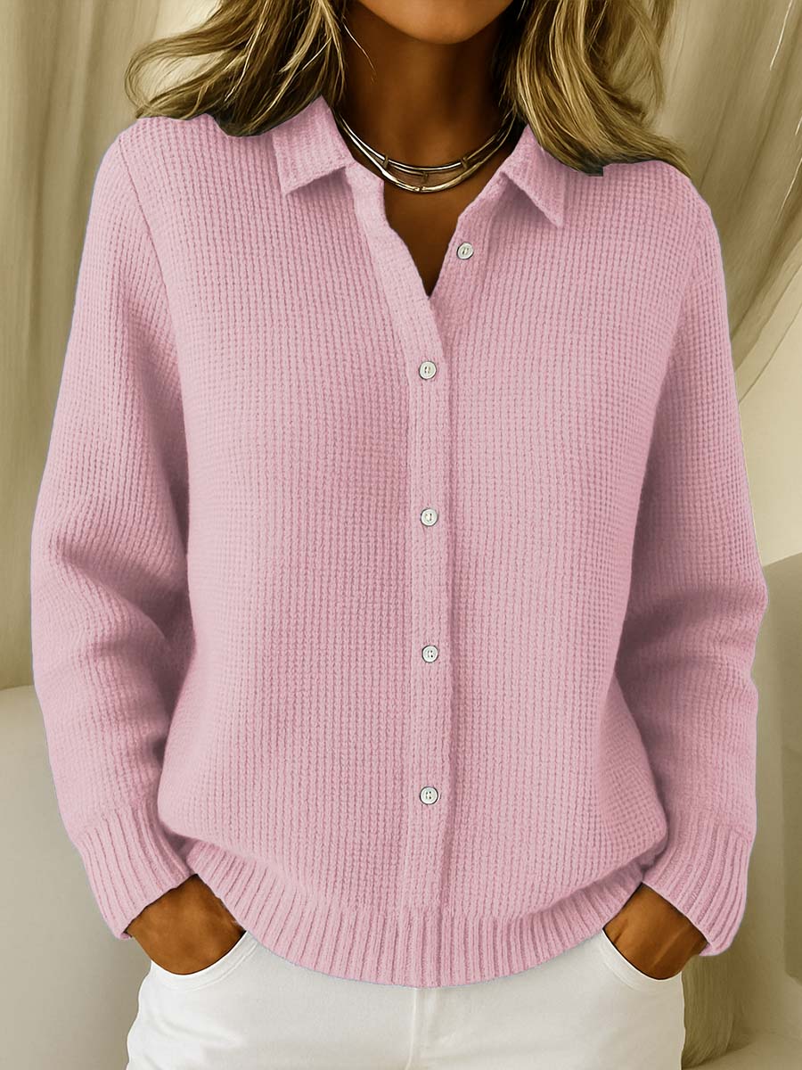 Elena | Cardigan Clásico en Punto Suave