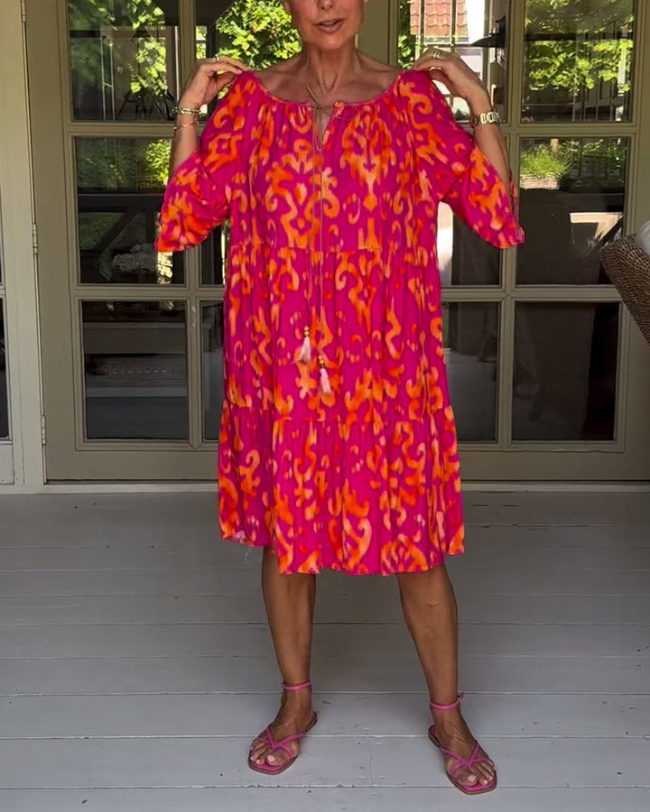 Rita – Vestido boho estampado
