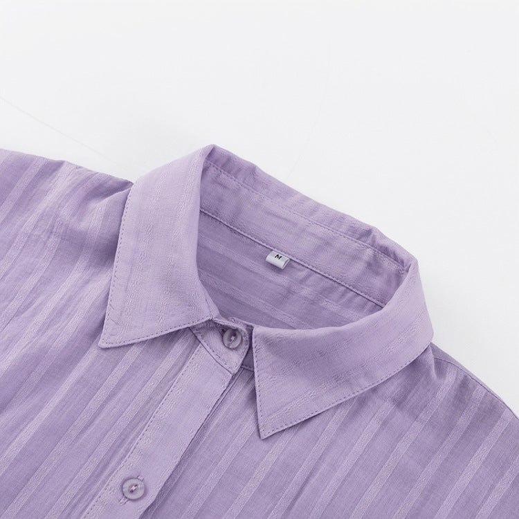 Yselia - Conjunto de dos piezas fluido con camisa y pantalones cortos