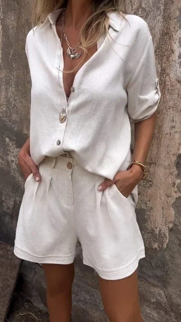 Noa - Conjunto completo de dos piezas en mezcla de lino