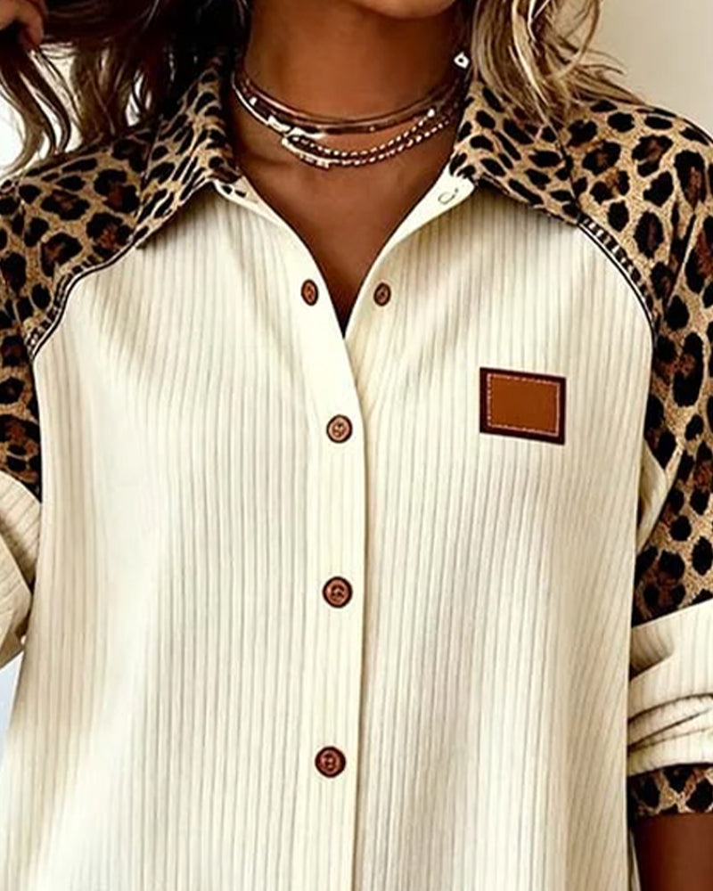 Jordana™ | Camisa Elegante con Estampado de Leopardo