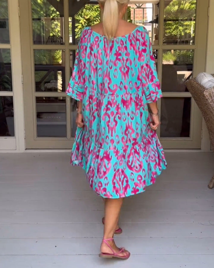 Rita – Vestido boho estampado