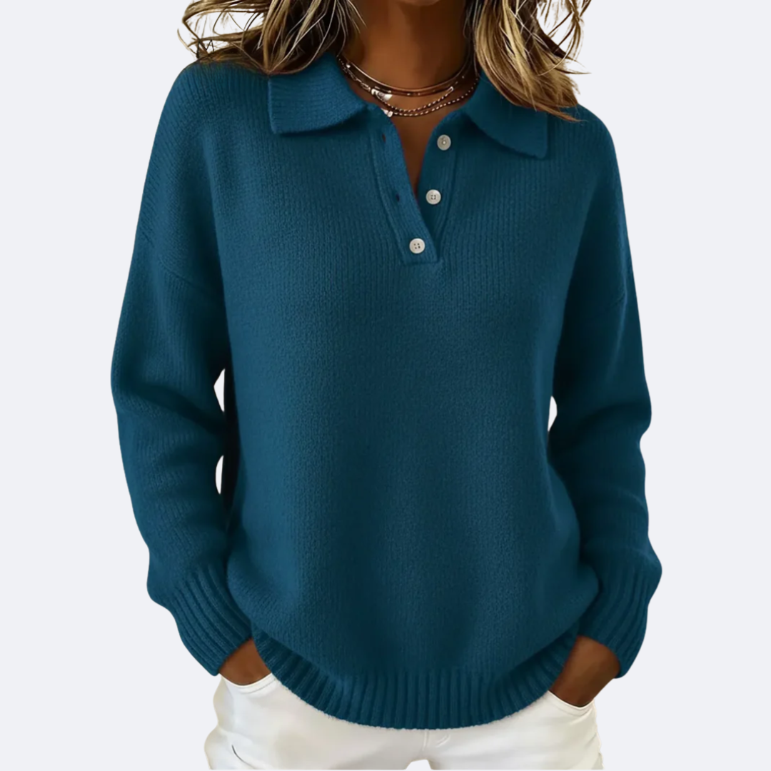 OLIVIA - Suéter Suave con Cuello Polo
