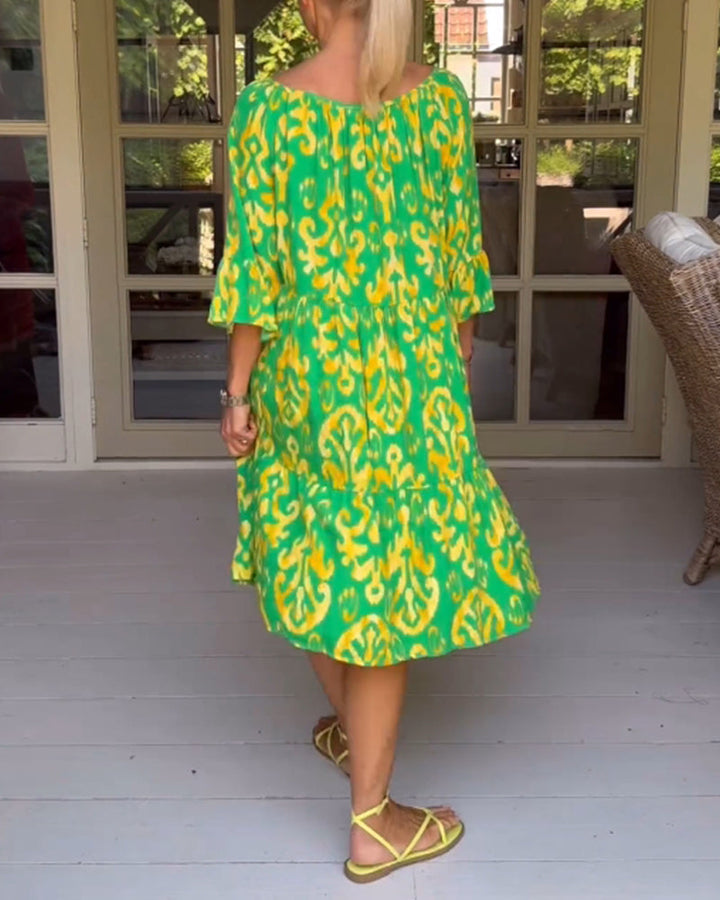 Rita – Vestido boho estampado