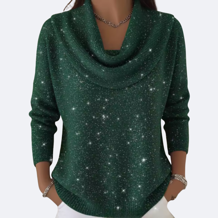 LANA - Jersey Elegante con Detalles Brillantes