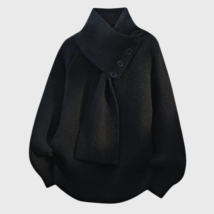 Elisa | Suéter Elegante con Cuello de Bufanda