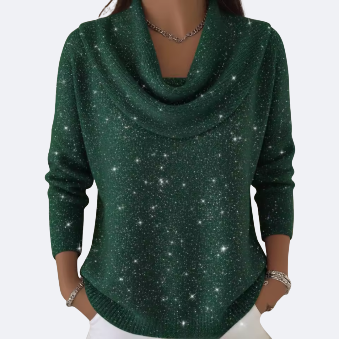 LANA - Jersey Elegante con Detalles Brillantes