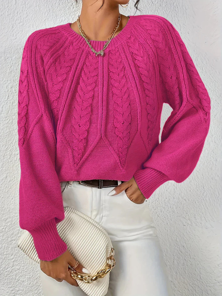 Rita | Jersey Elegante con Motivo Trenzado