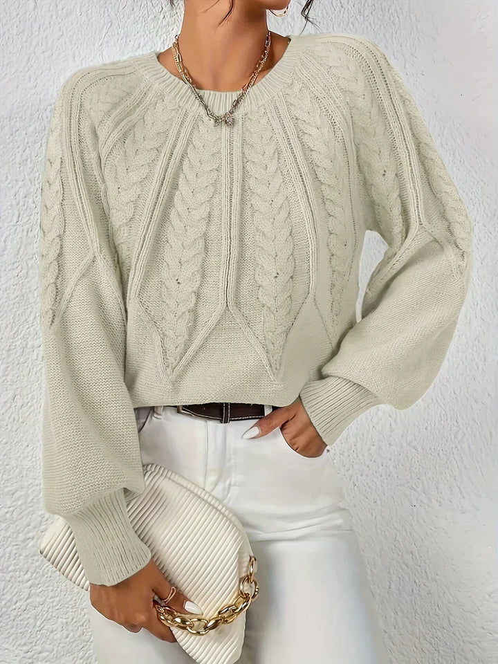Rita | Jersey Elegante con Motivo Trenzado