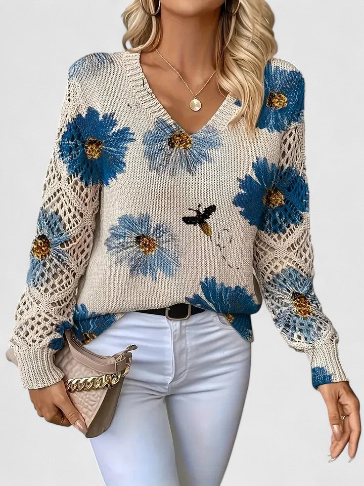 Aurélie | Suéter Elegante con Estampado Floral