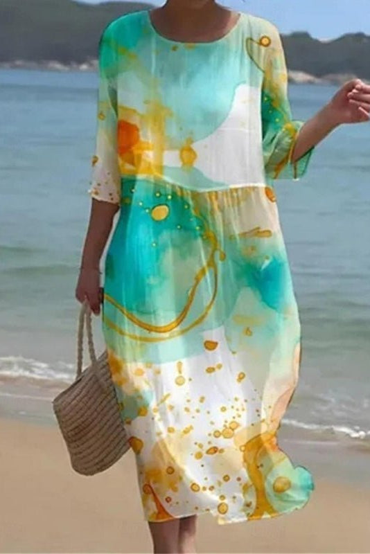 Giorgia – Vestido boho floral al atardecer