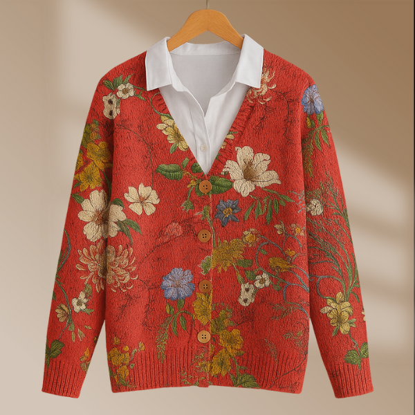 Giulia | Cardigan Elegante con Estampado Floral