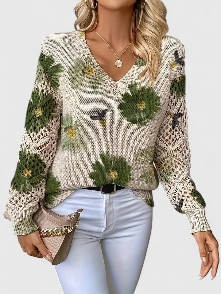 Aurélie | Suéter Elegante con Estampado Floral